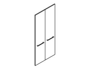 Дверь низкая ЛДСП MLD 42-1 (422x18x765)